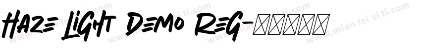Haze Light Demo Reg字体转换
